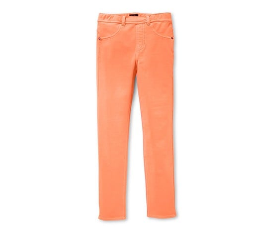 Tchibo Kids Girl Solid Treggings, Neon Orange - Image 2